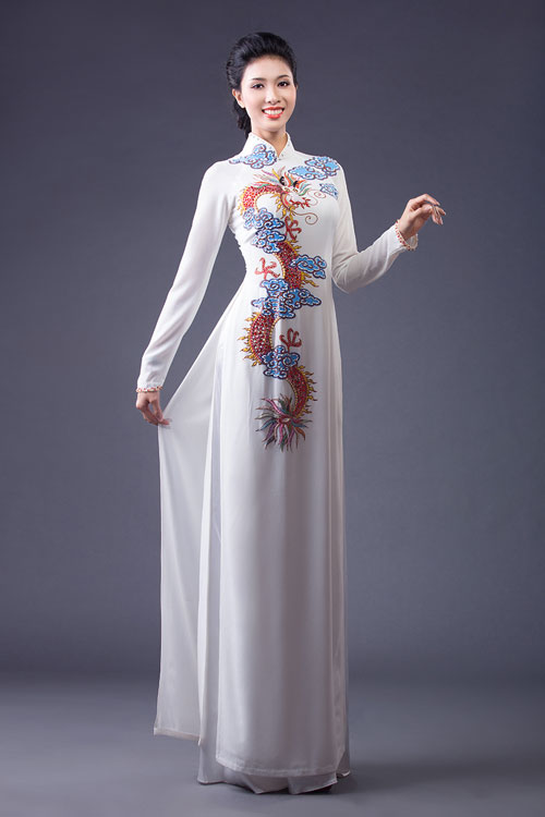 màu áo dài cưới truyền thống - hình minh họa 2