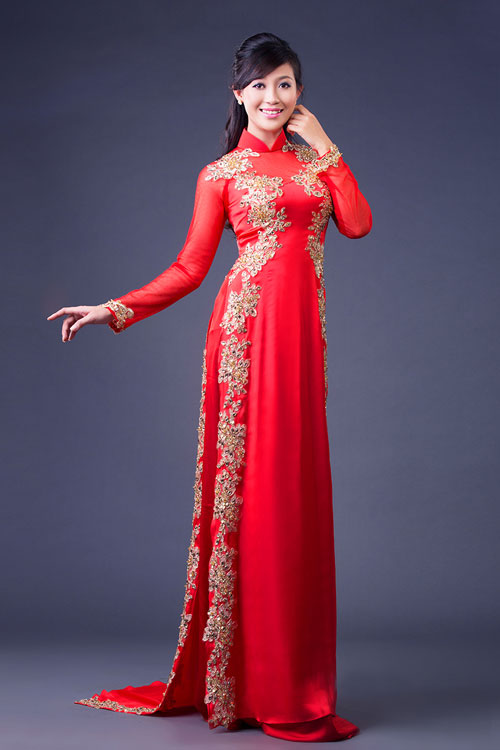 màu áo dài cưới truyền thống - hình minh họa 6