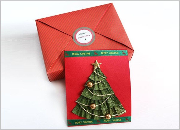 Cách làm thiệp cây thông Noel đẹp mà siêu dễ làm thiệp cây thông Noel - hình minh họa 7