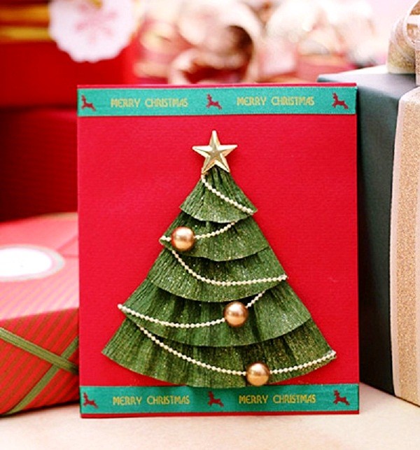 Cách làm thiệp cây thông Noel đẹp mà siêu dễ làm thiệp cây thông Noel - hình minh họa 6