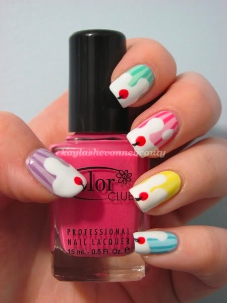 vẽ nail bánh kem - hình minh họa 13