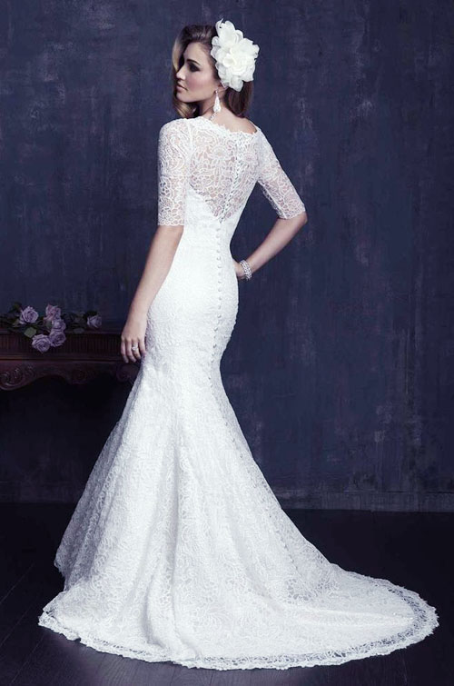 Những chiếc váy cưới đuôi cá xinh yêu cho cô dâu 6 váy cưới đuôi cá - hình minh họa 4