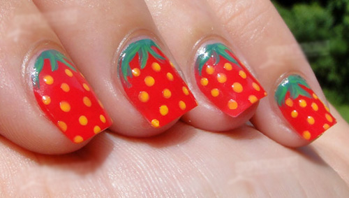 vẽ nail hoa quả - hình minh họa 4
