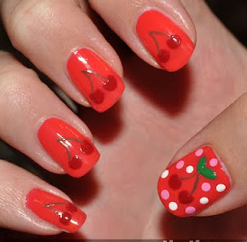 vẽ nail hoa quả - hình minh họa 7