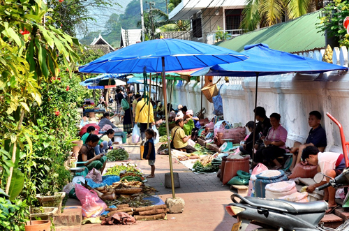 khám phá chợ Luang Prabang