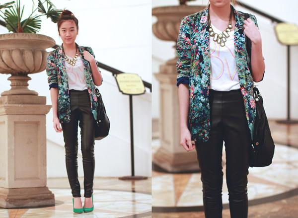 Blazer hoa rực rỡ từ đường phố tới công sở blazer in hoa - hình minh họa 19