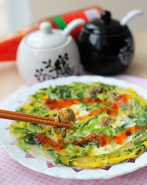 Trứng chiên kiểu mới lạ miệng ngon cơm 10 Trứng Hàu Cải Cúc - hình minh họa 9
