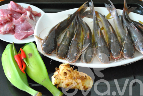 Cá Lăng Kho Chuối Hột