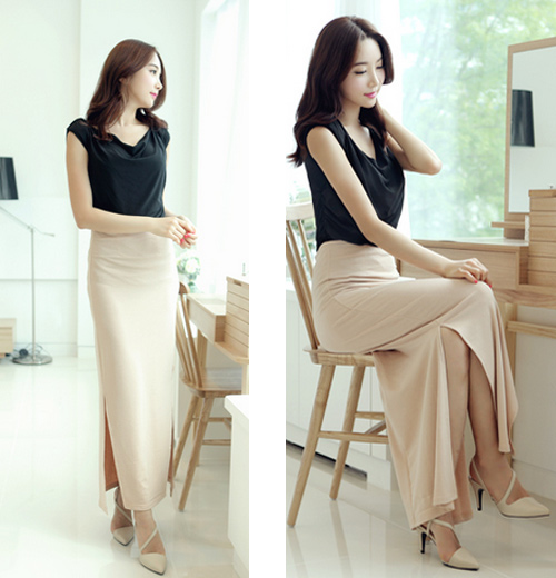 váy xẻ nơi công sở - hình minh họa 8
