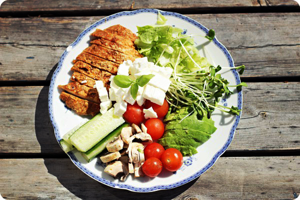 Remember that protein is supposed to take only ¼ of your plate’s space during a meal