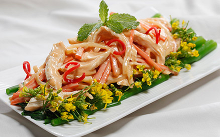 Cách Làm Cải Ngồng Trộn Gà Xé