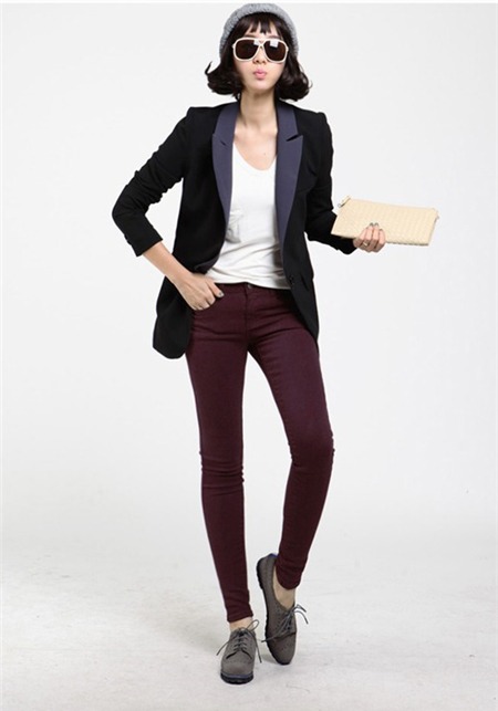 Muôn vàn cách mix jeans sặc sỡ cho mùa thu phối đồ jeans màu sắc - hình minh họa 2