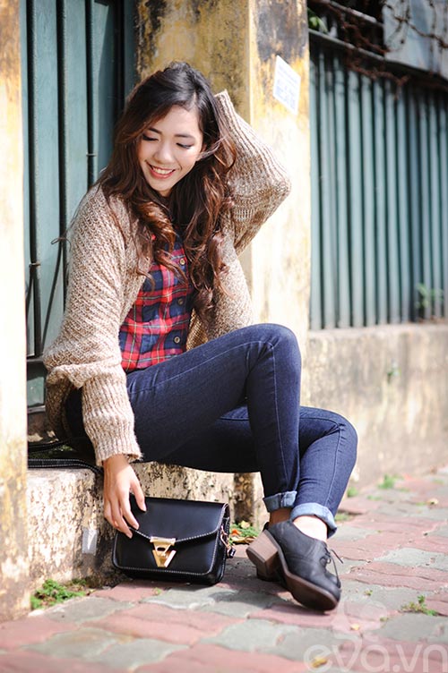 phối đồ cardigan oversized - hình minh họa 11
