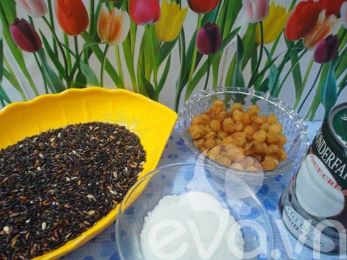 chè nếp cẩm long nhãn