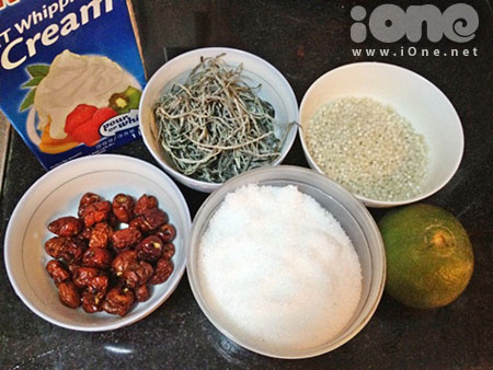 chè sữa táo tàu