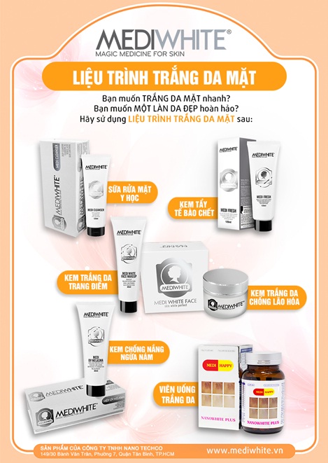 quy trình dưỡng trắng da mặt hiệu quả
